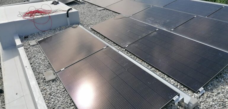 Photovoltaik am Falchdach mit Südaufständerung